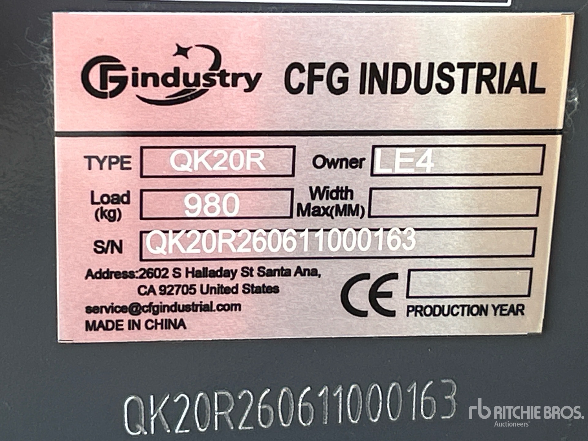 2026 CFG QK20R