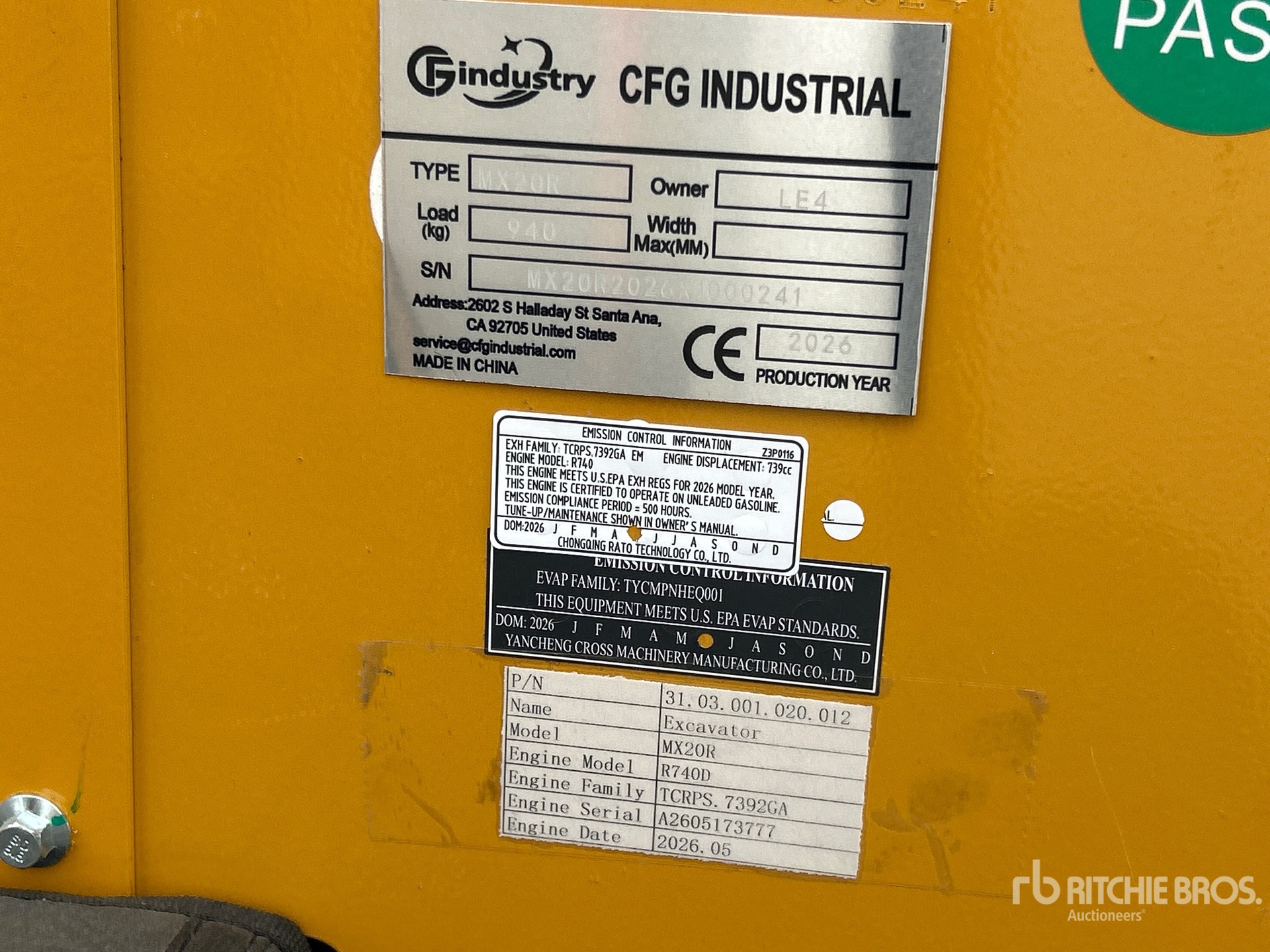 2026 CFG MX20R