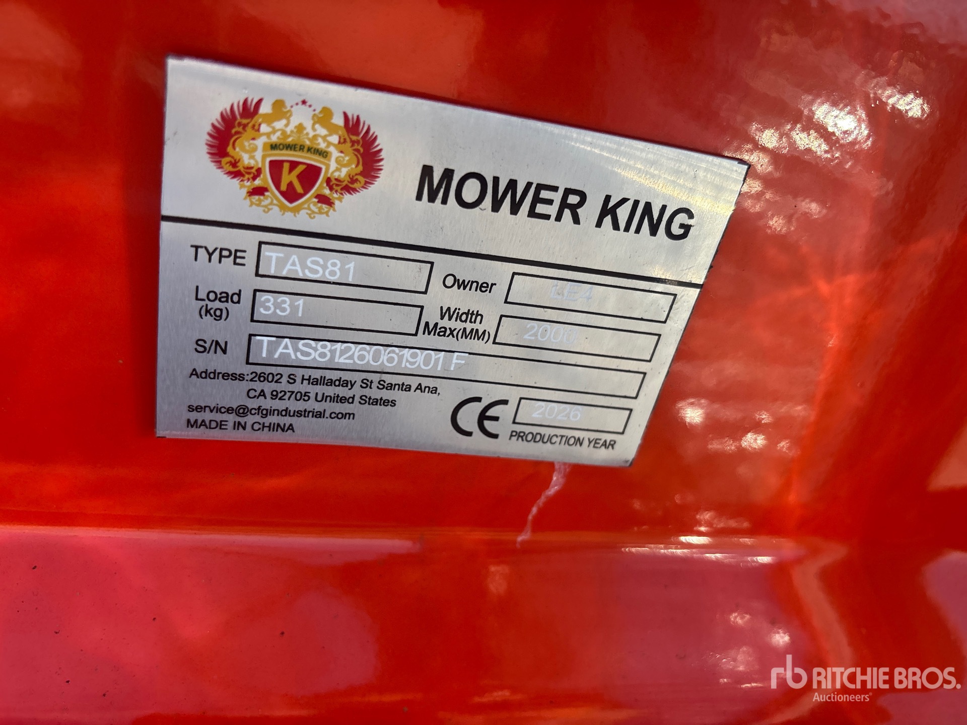 2026 Mower King TAS-81