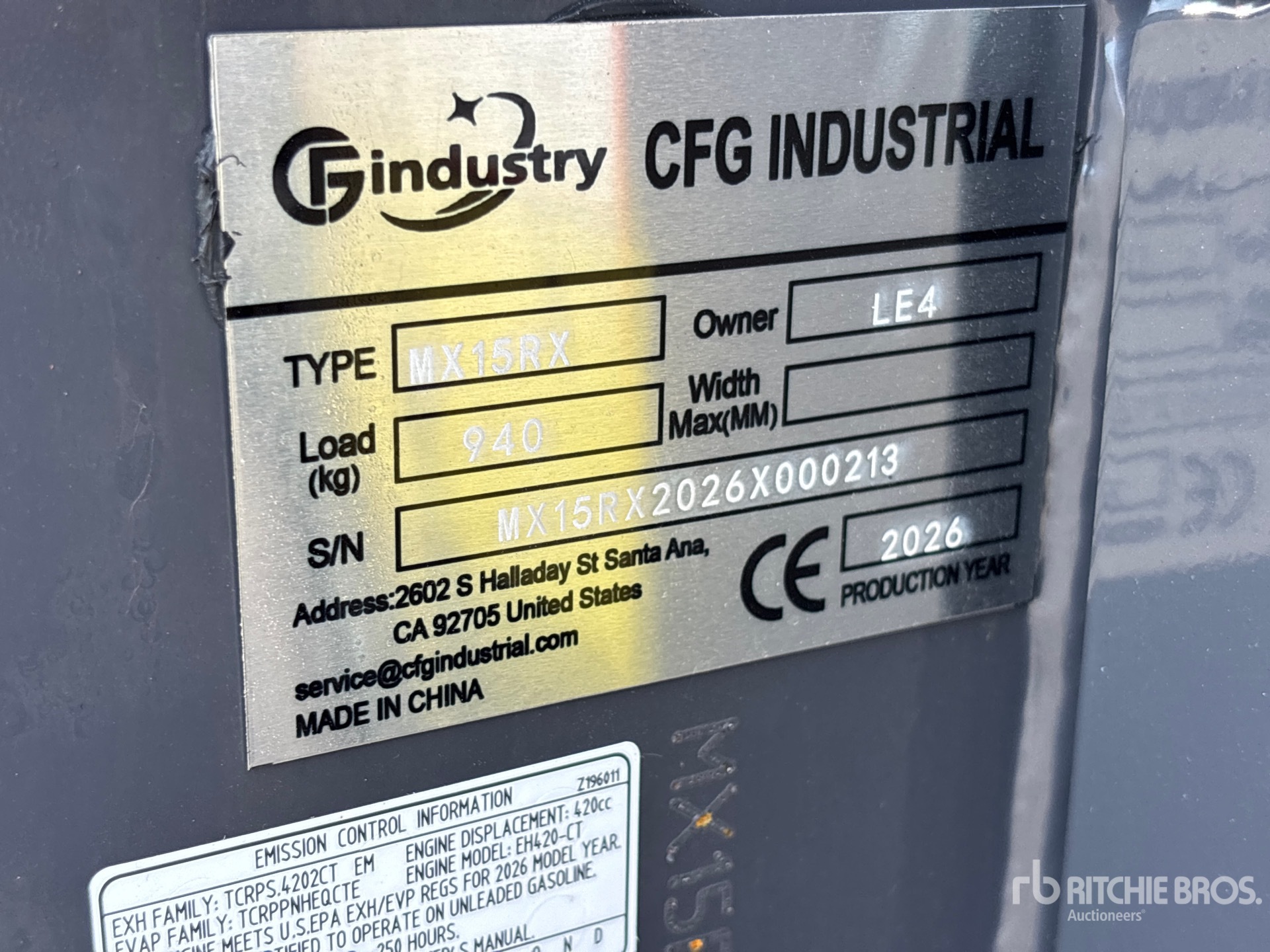 2026 CFG MX15RX