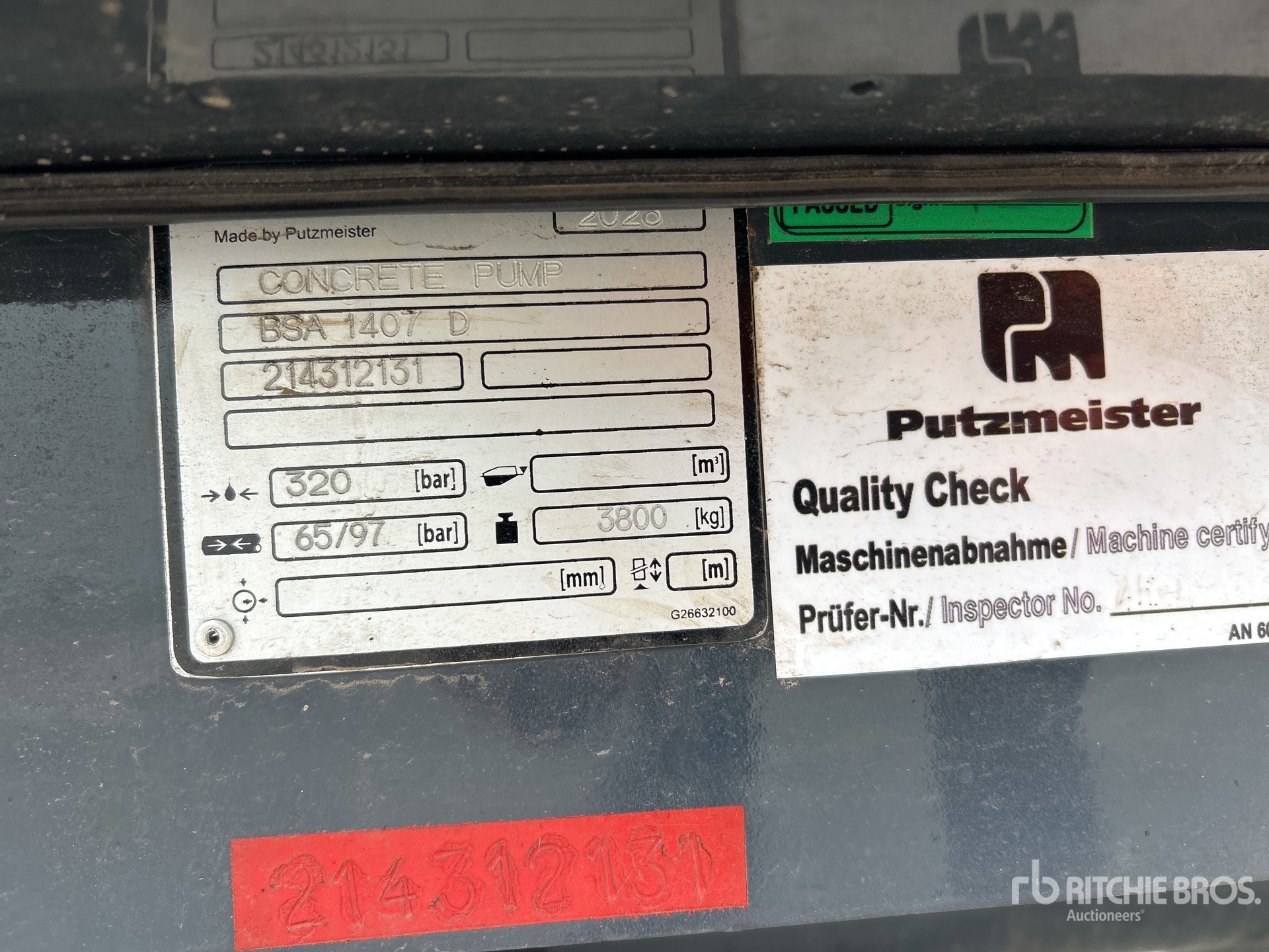 2026 Putzmeister 1407D