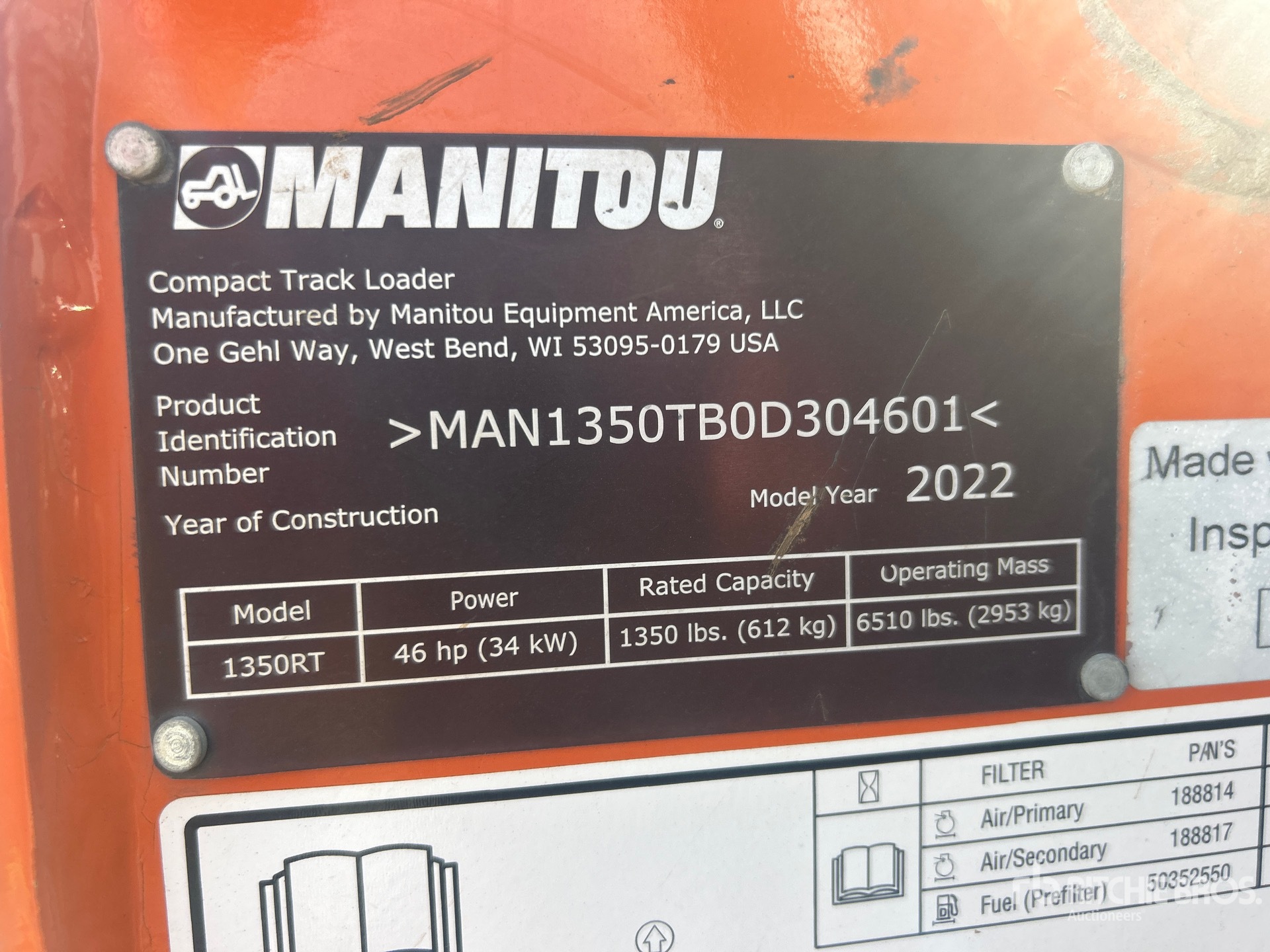 2022 Manitou 1350RT
