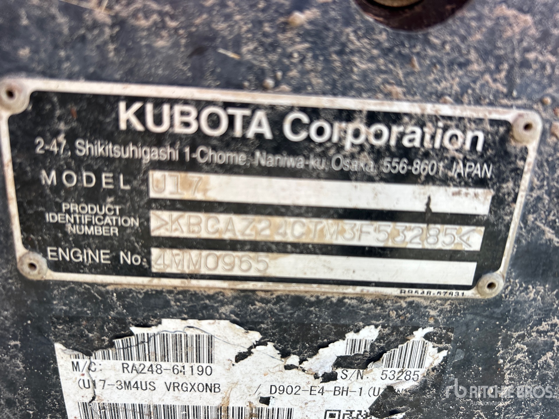 2021 Kubota U17