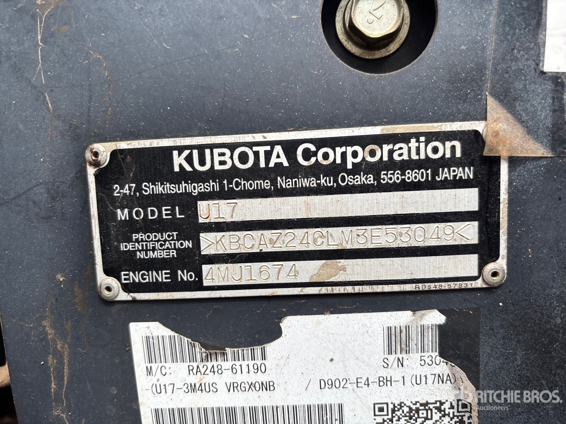 2021 Kubota U17