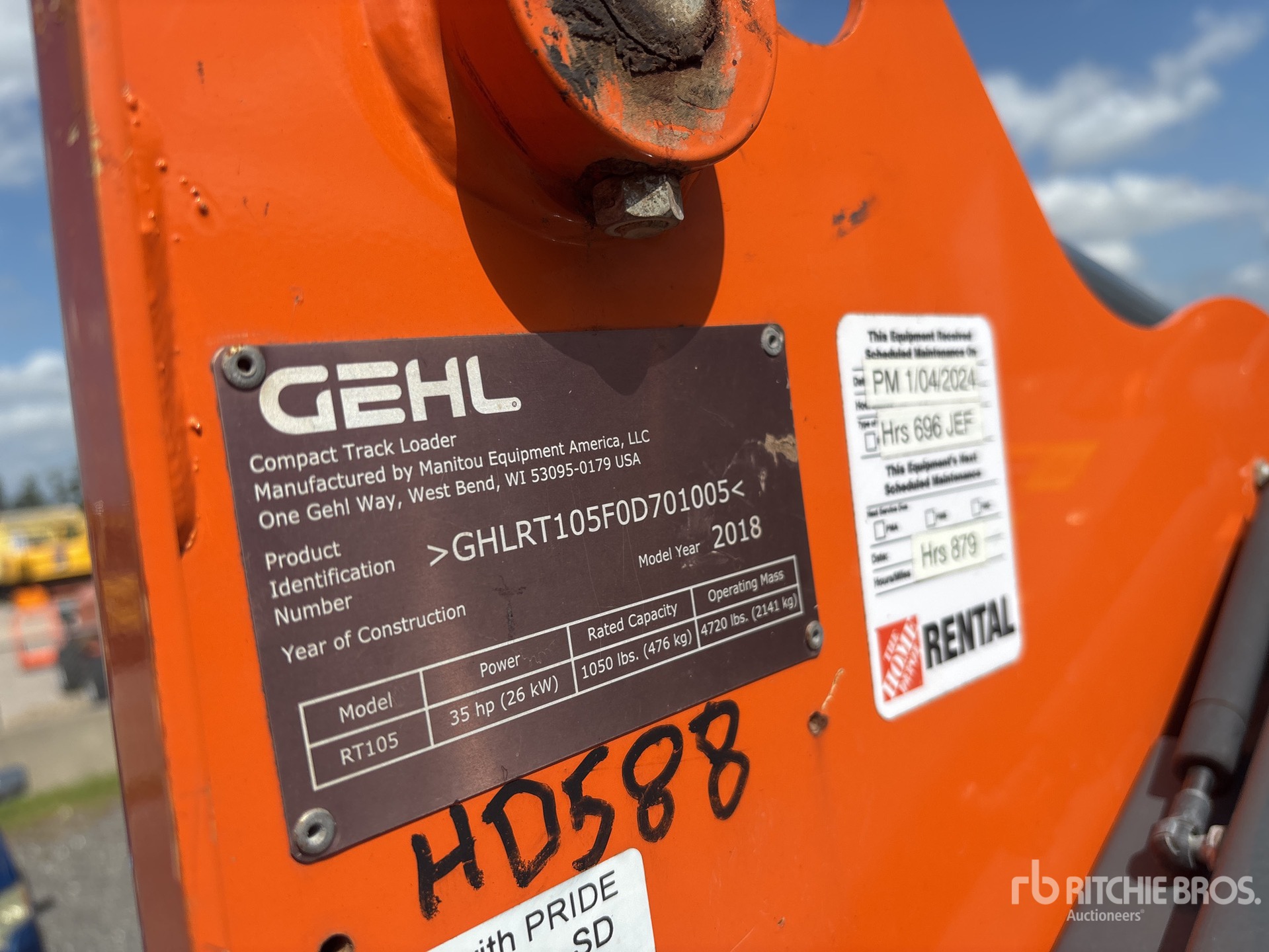 2018 Gehl RT105