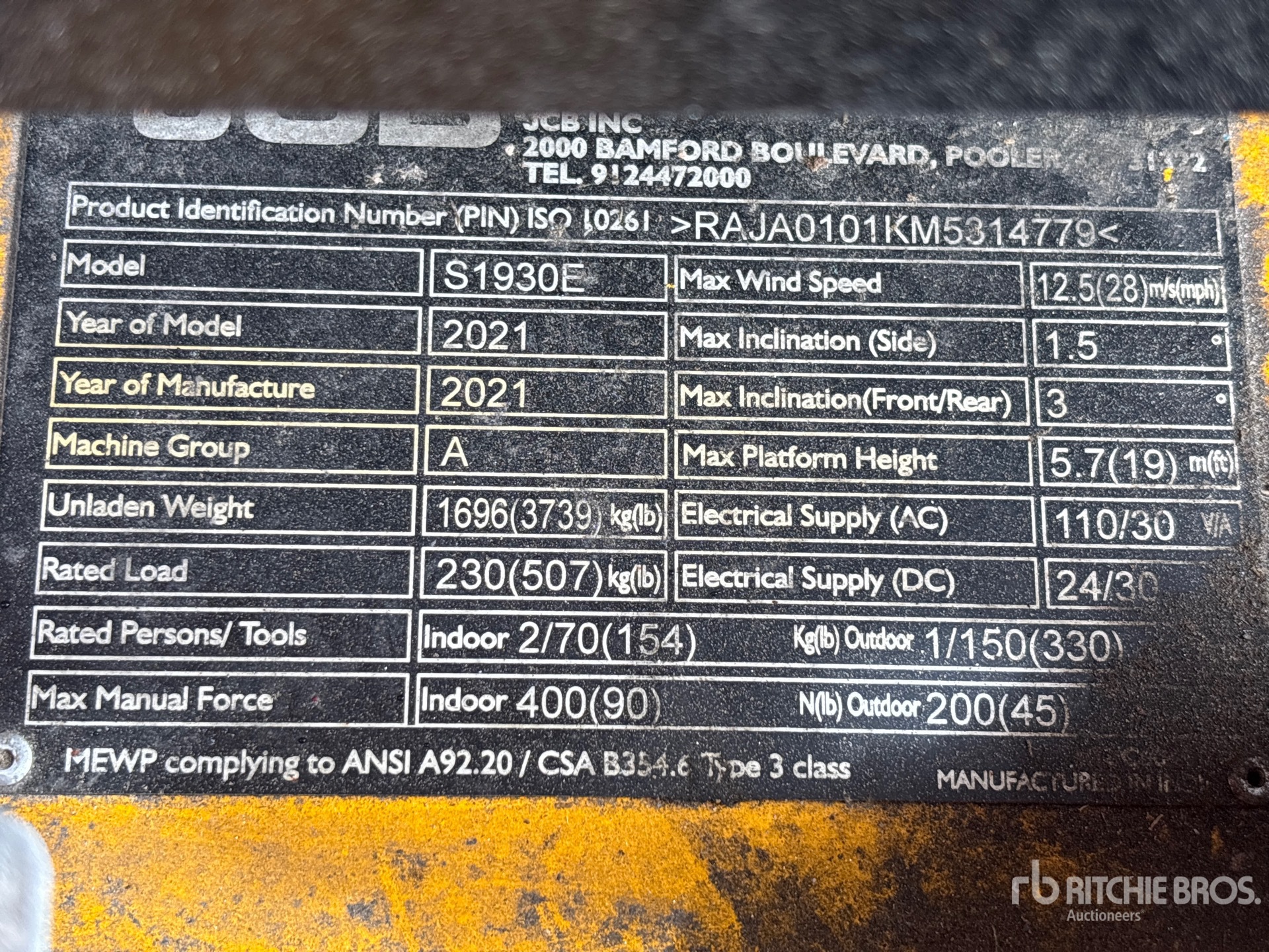 2021 JCB S1930E