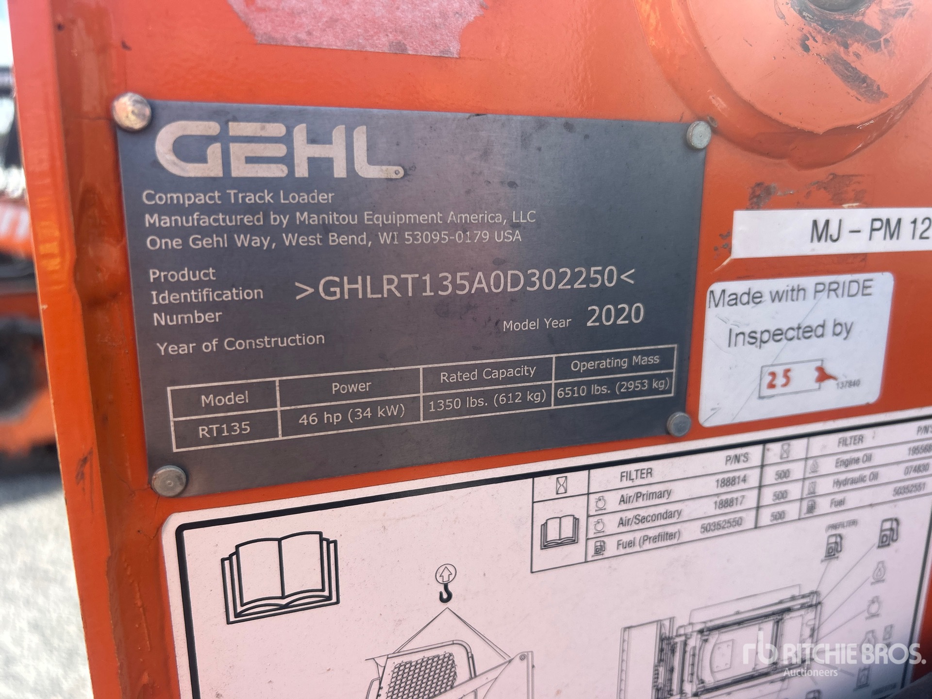 2020 Gehl RT135