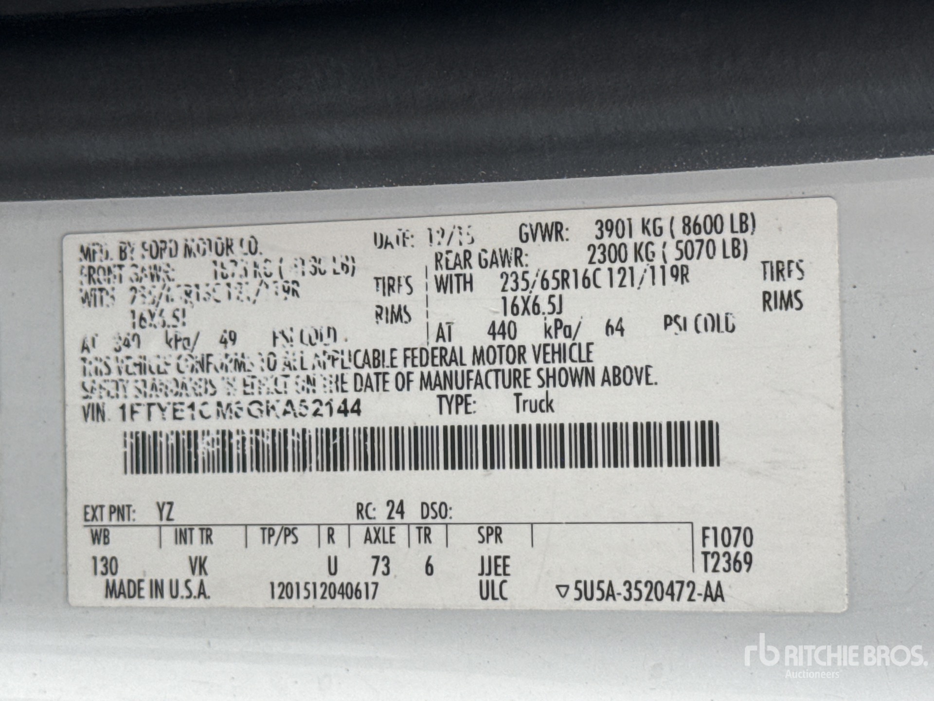 2016 Ford TRANSIT 150