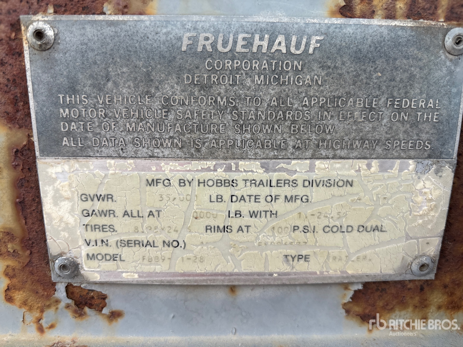 1984 Fruehauf 28 FT S/A