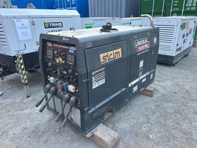 Lincoln Electric Dual Maverick 450 400 A Skid-Mounted Electric Welder