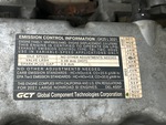 Engine with Emission Label