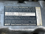 Engine with Emission Label
