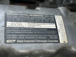 Engine with Emission Label