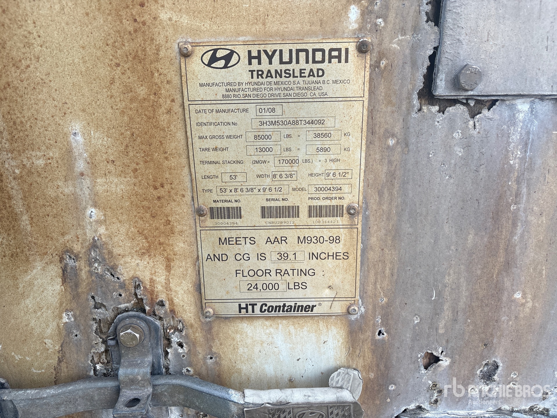 2008 Hyundai 53 FT REFRIGERATED