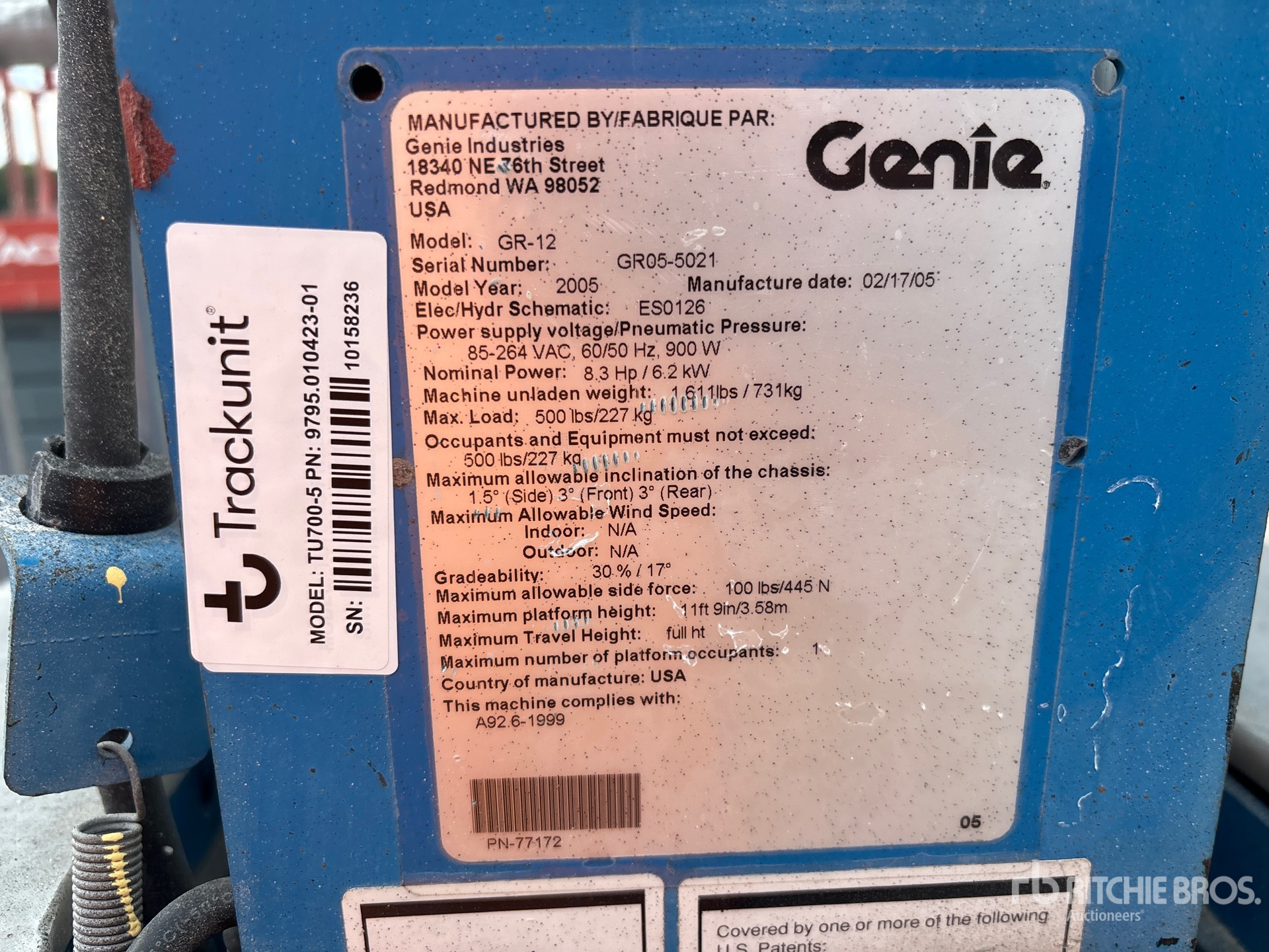 2005 Genie GR12