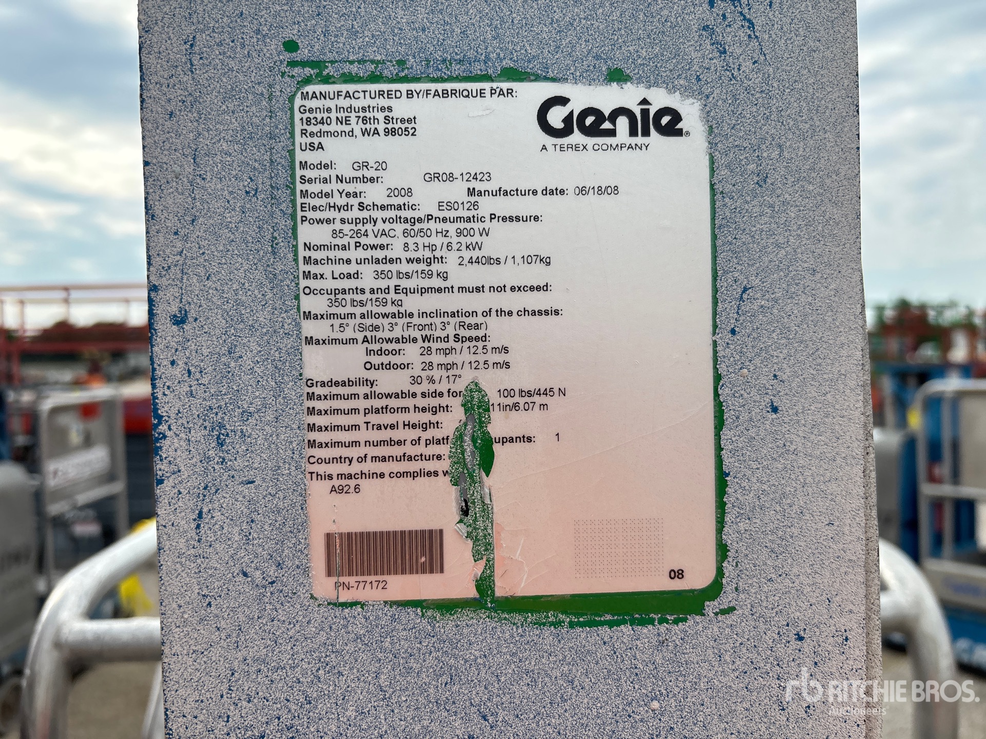 2008 Genie GR-20