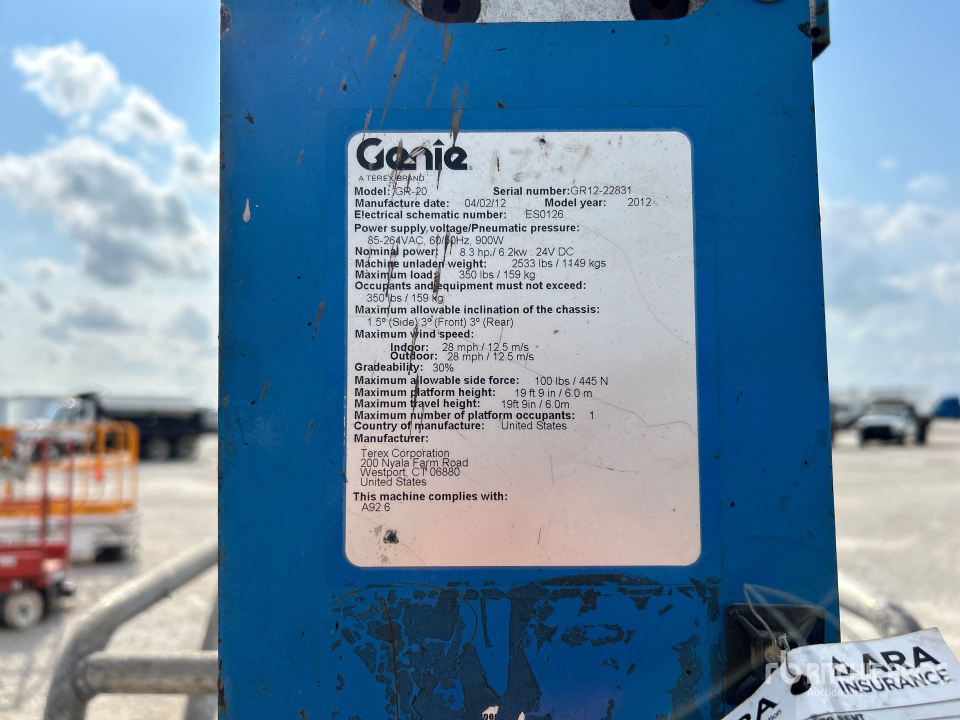 2012 Genie GR-20