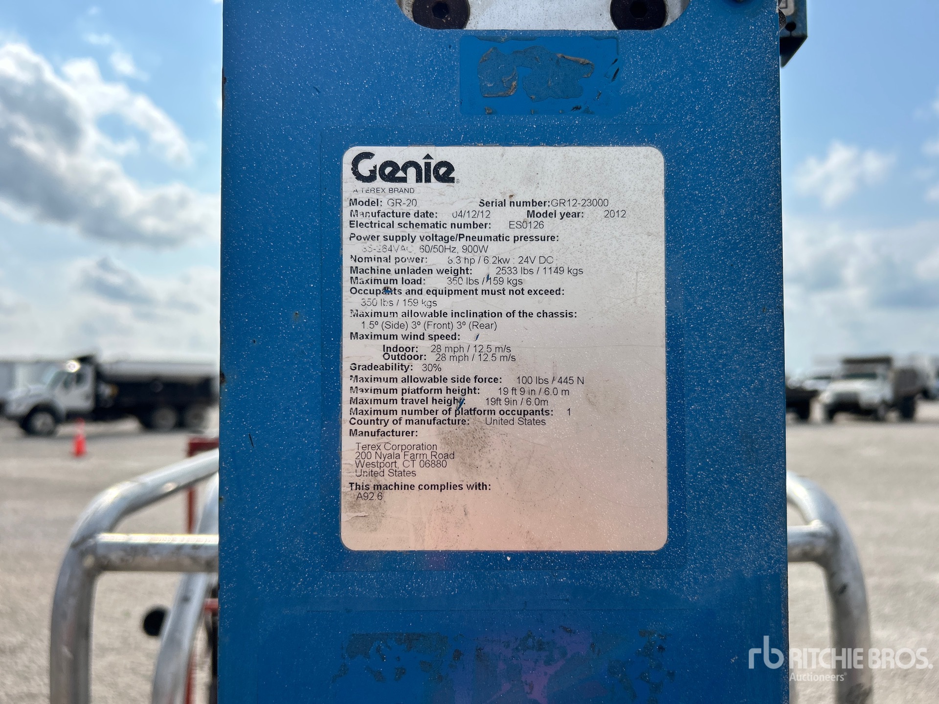 2012 Genie GR-20