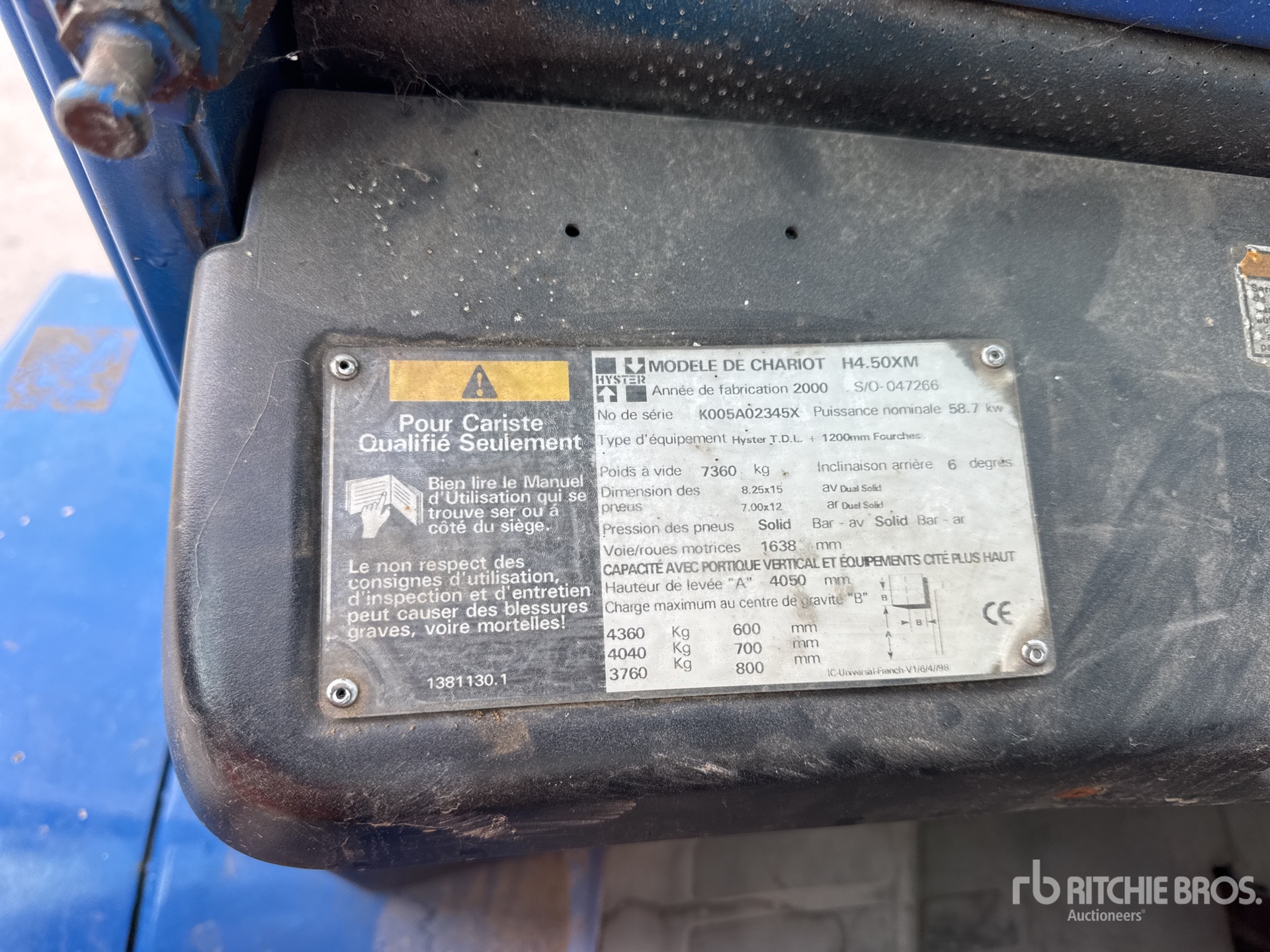 2000 Hyster H4.50XM