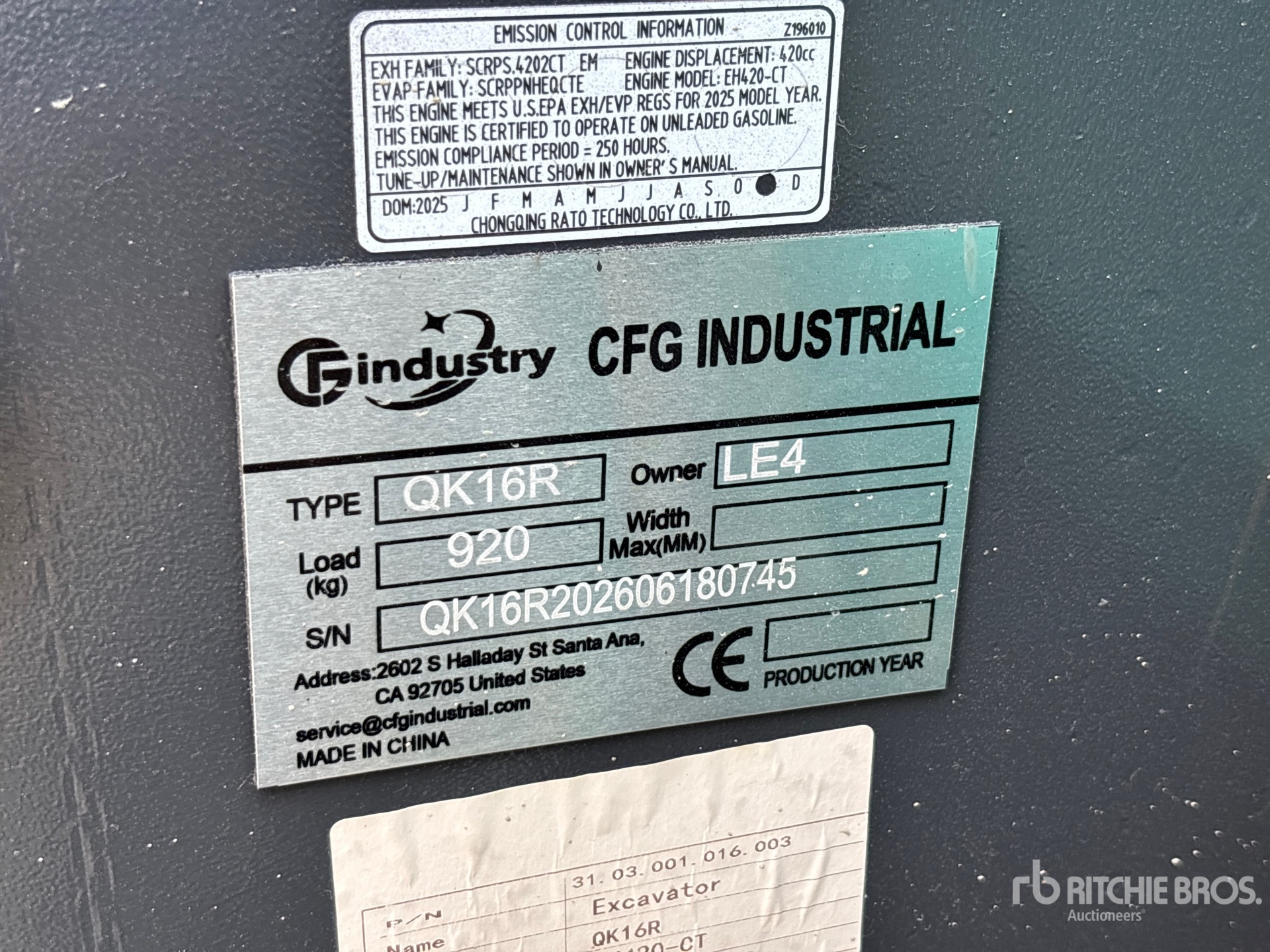 2025 CFG QK16R