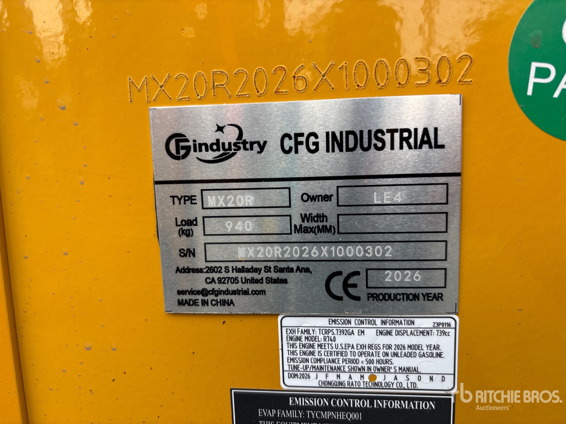 2026 CFG MX20R