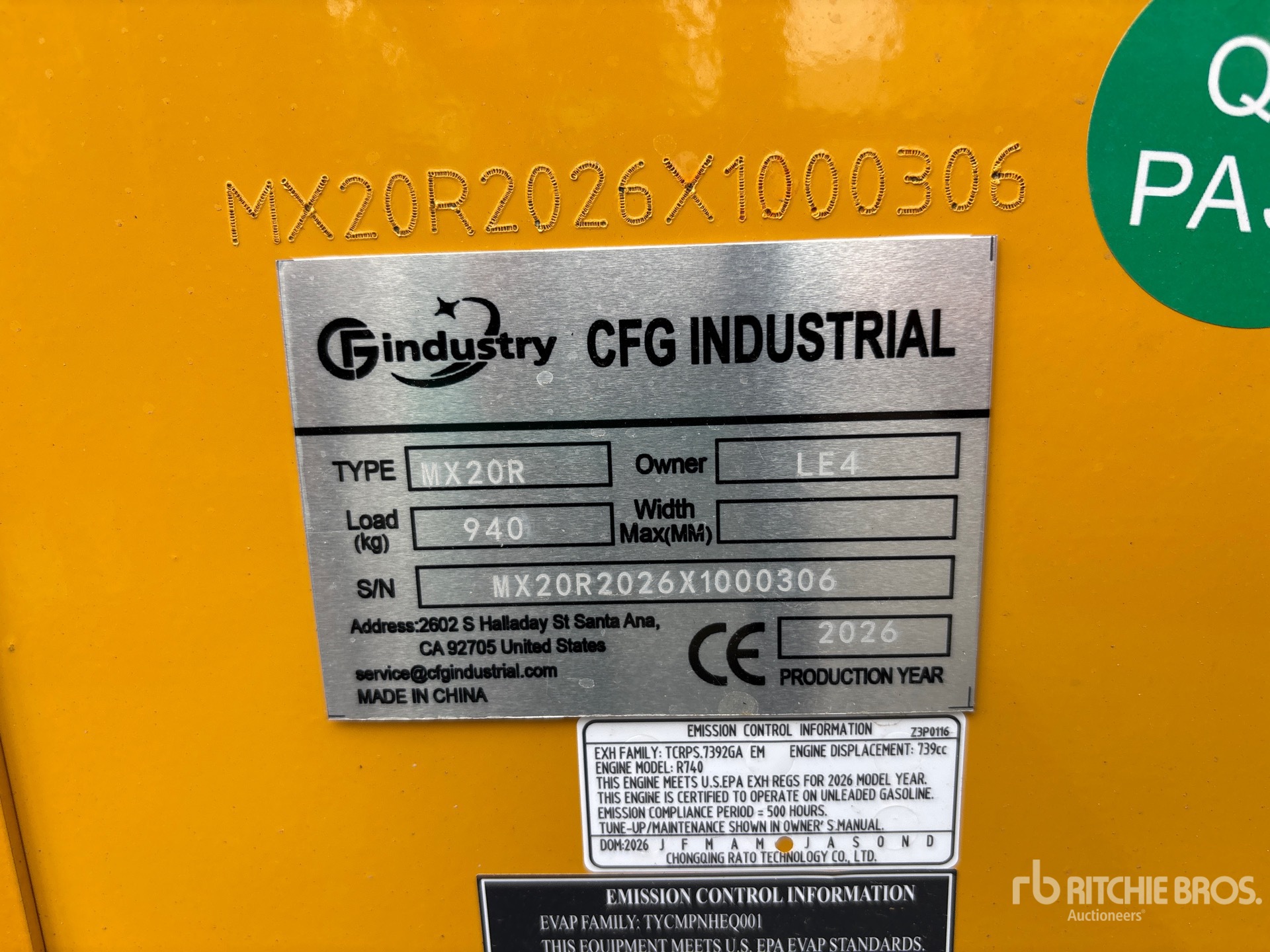 2026 CFG MX20R