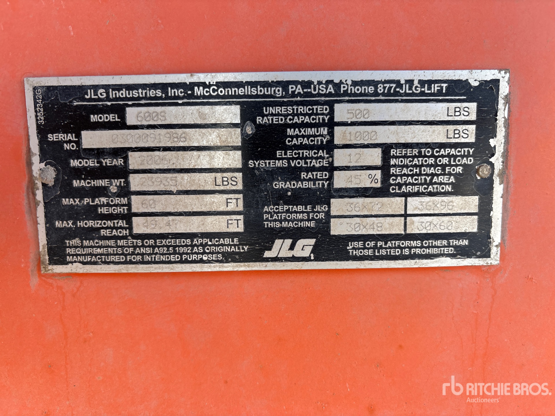 2006 JLG 600S