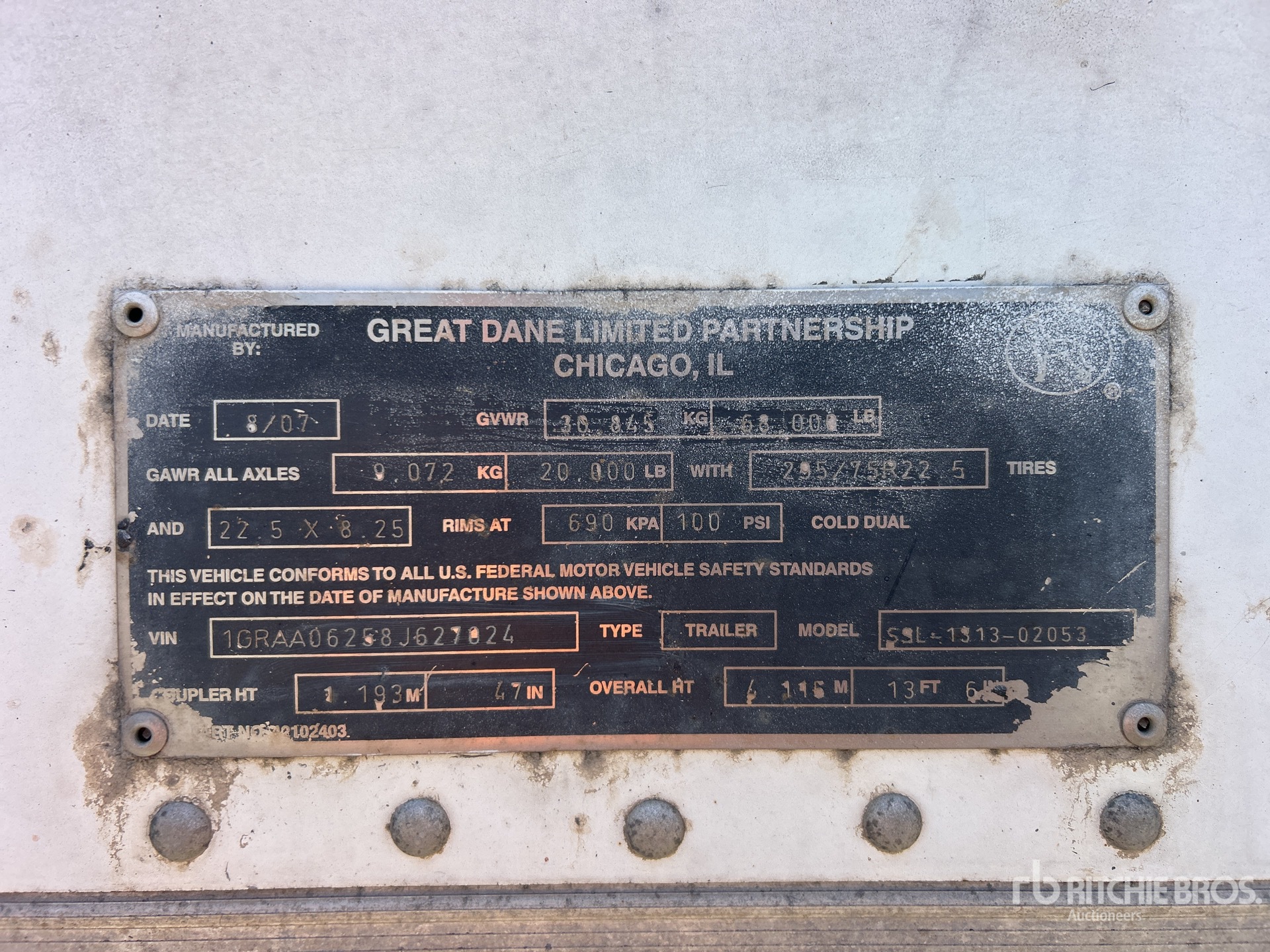 2008 Great Dane 53 FT T/A