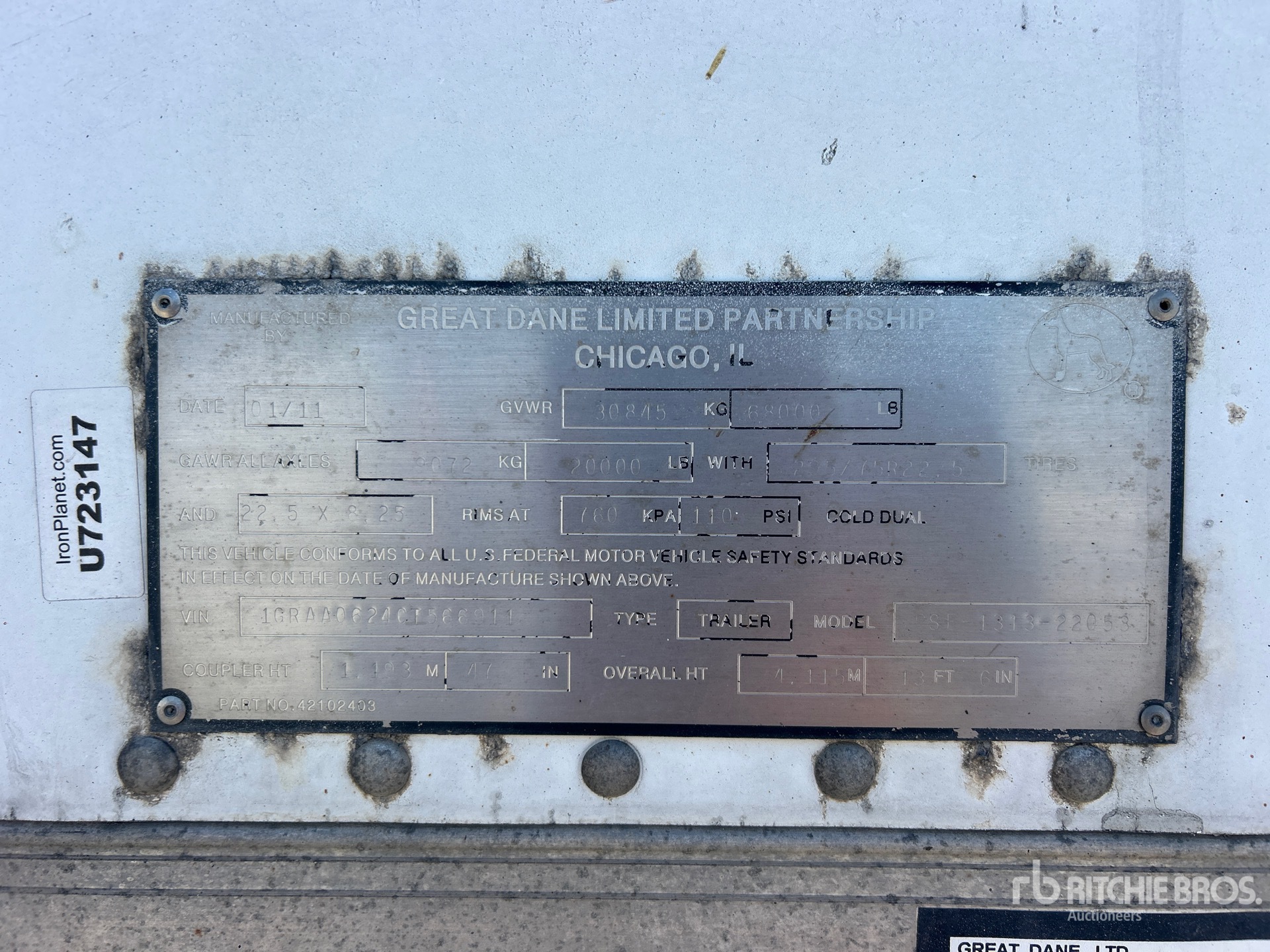 2012 Great Dane PSE-1313-220