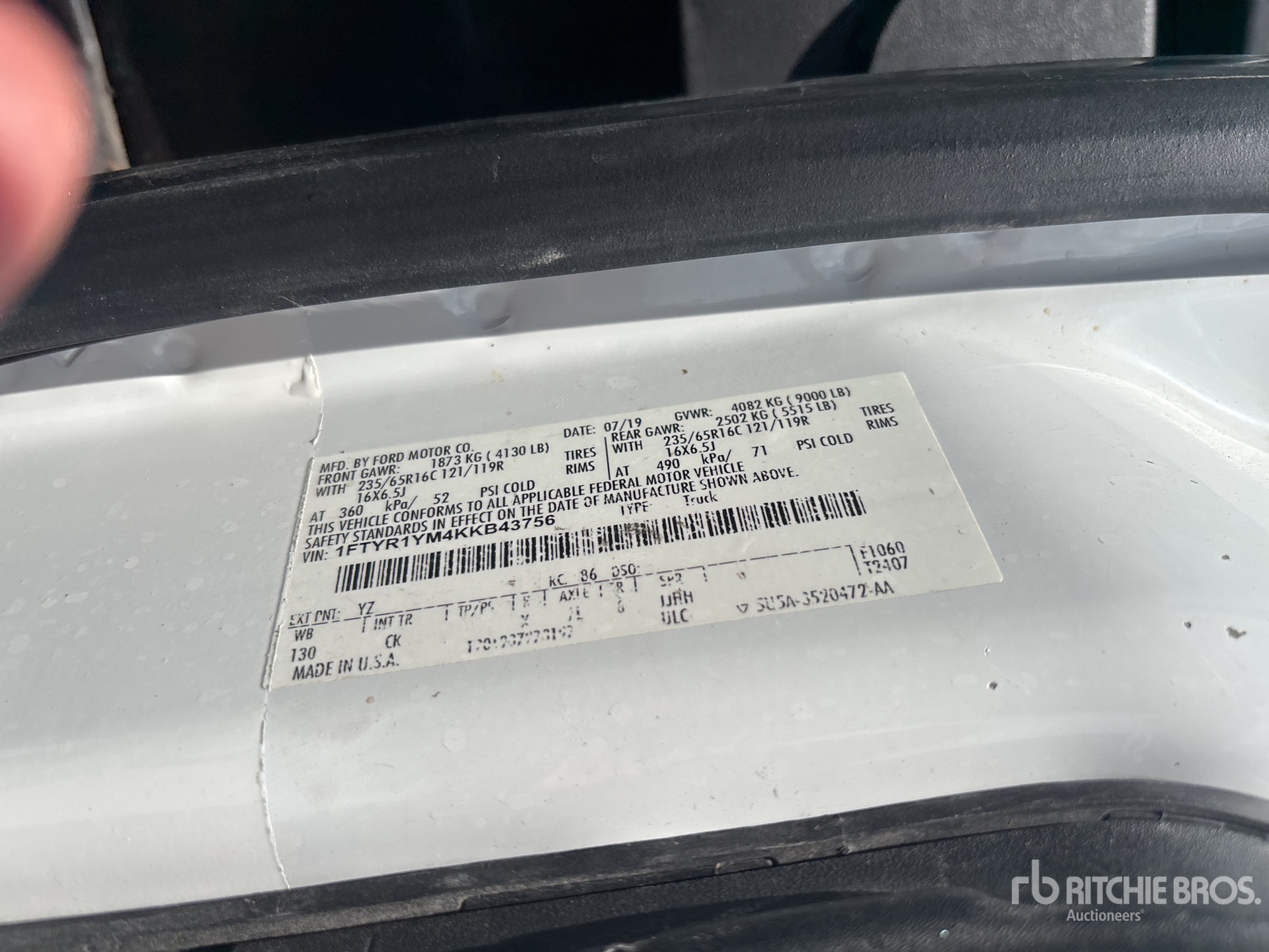2019 Ford TRANSIT 250
