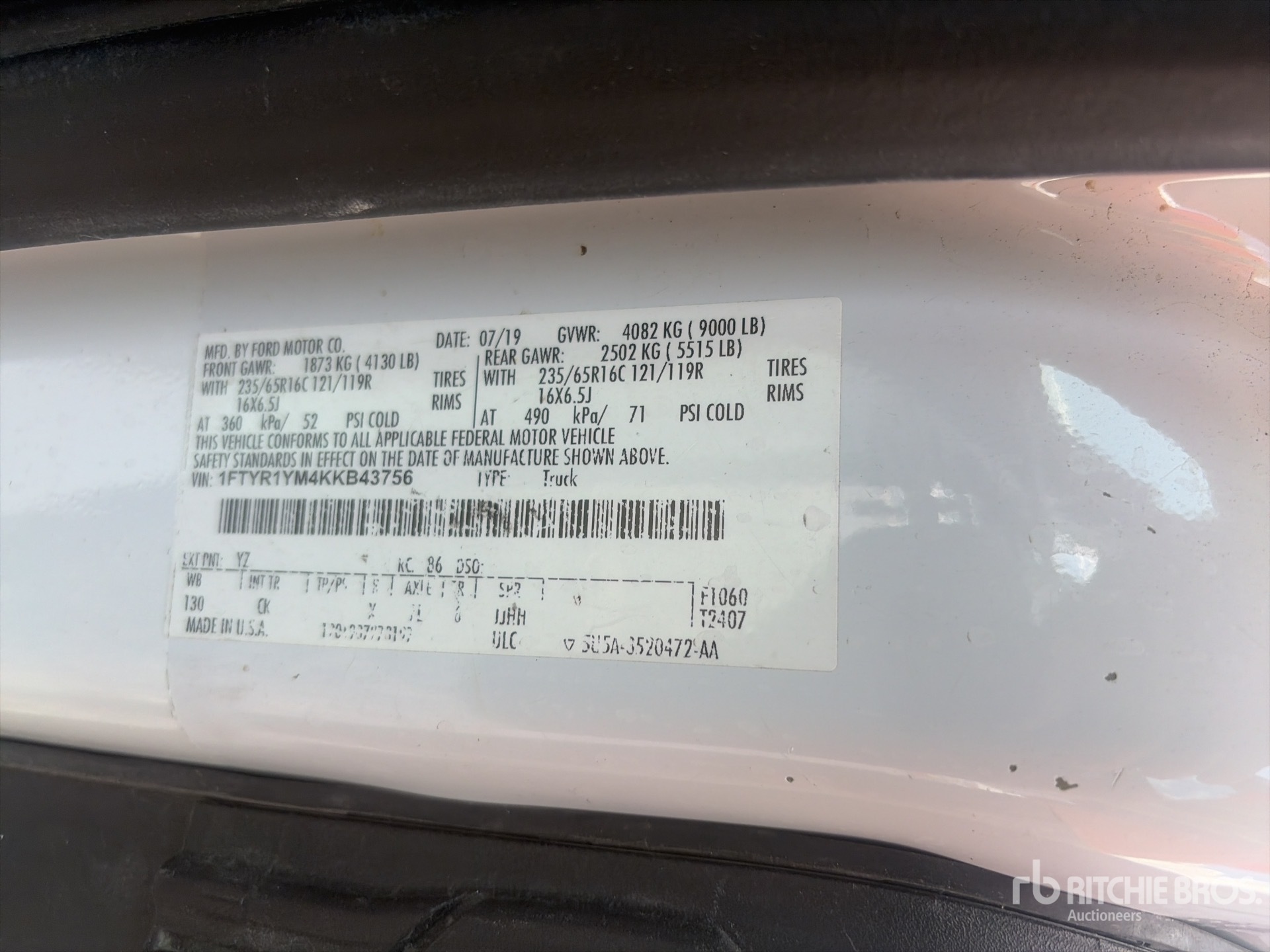 2019 Ford TRANSIT 250