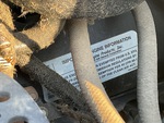 Engine with Emission Certification Label