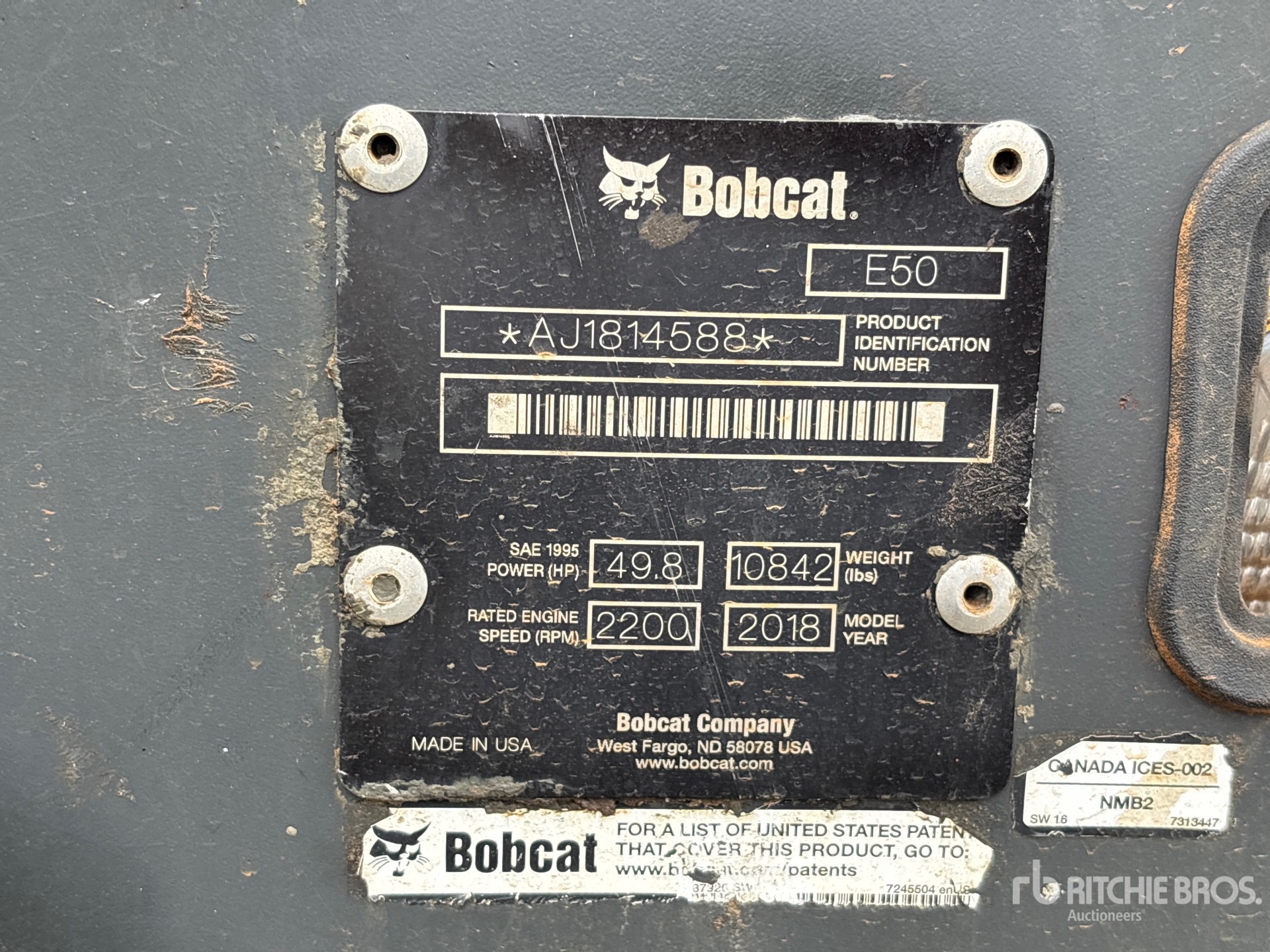2018 Bobcat E50