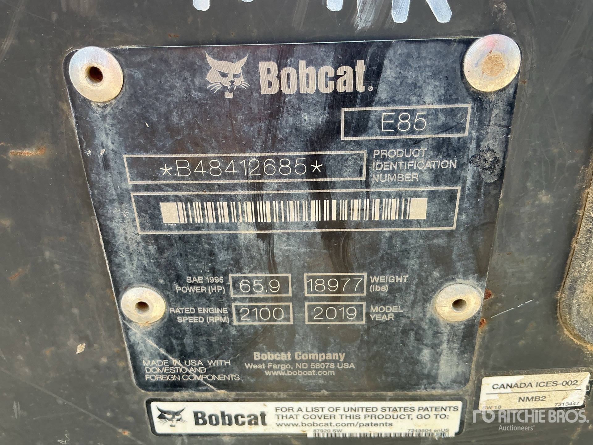 2019 Bobcat E85