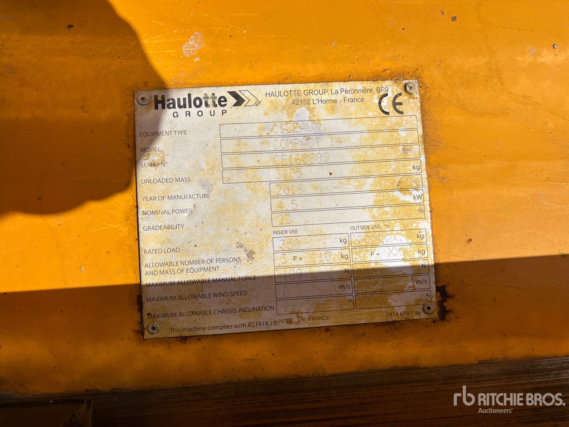 2016 Haulotte COMPACT 14