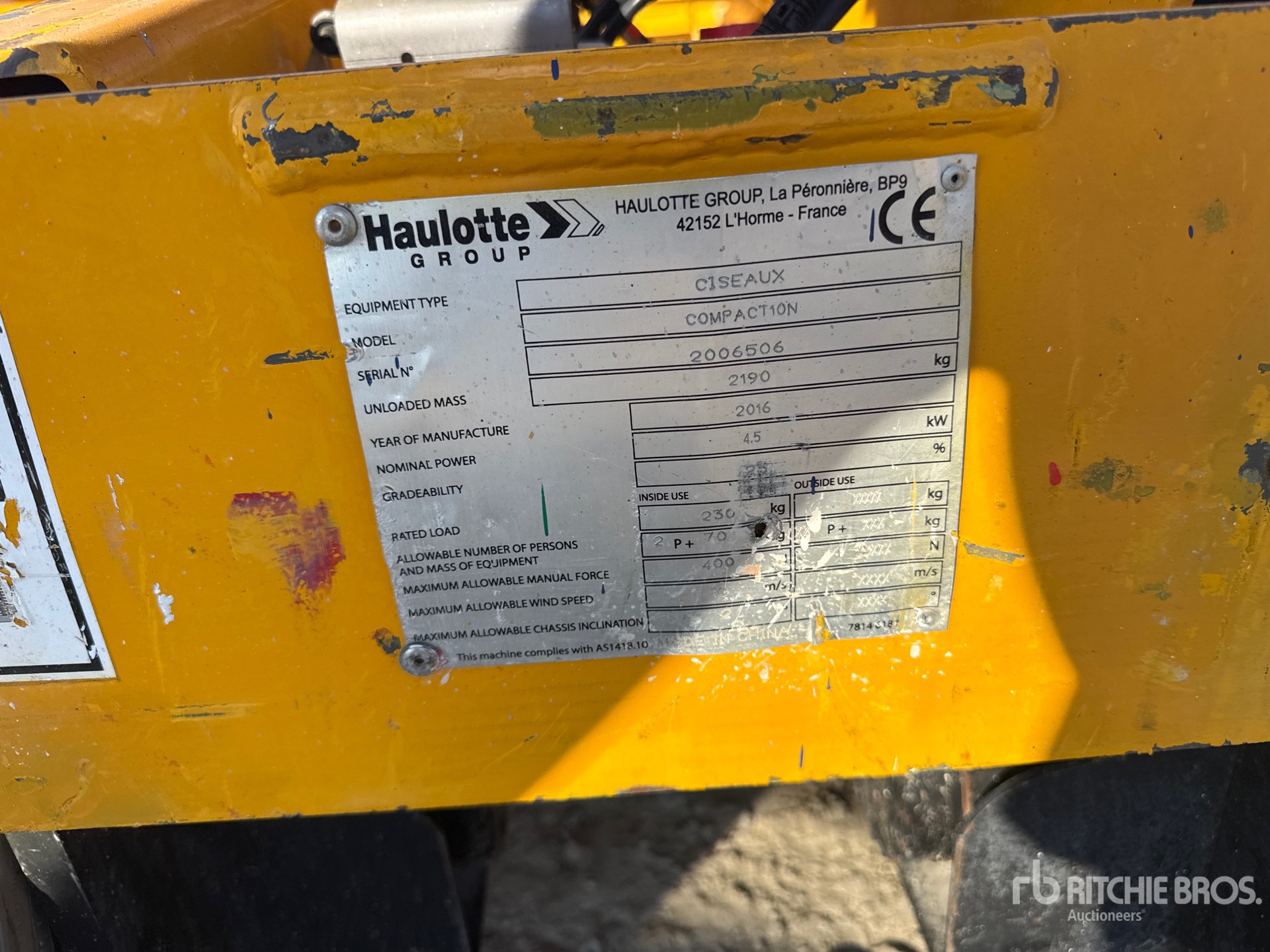 2016 Haulotte COMPACT 10N