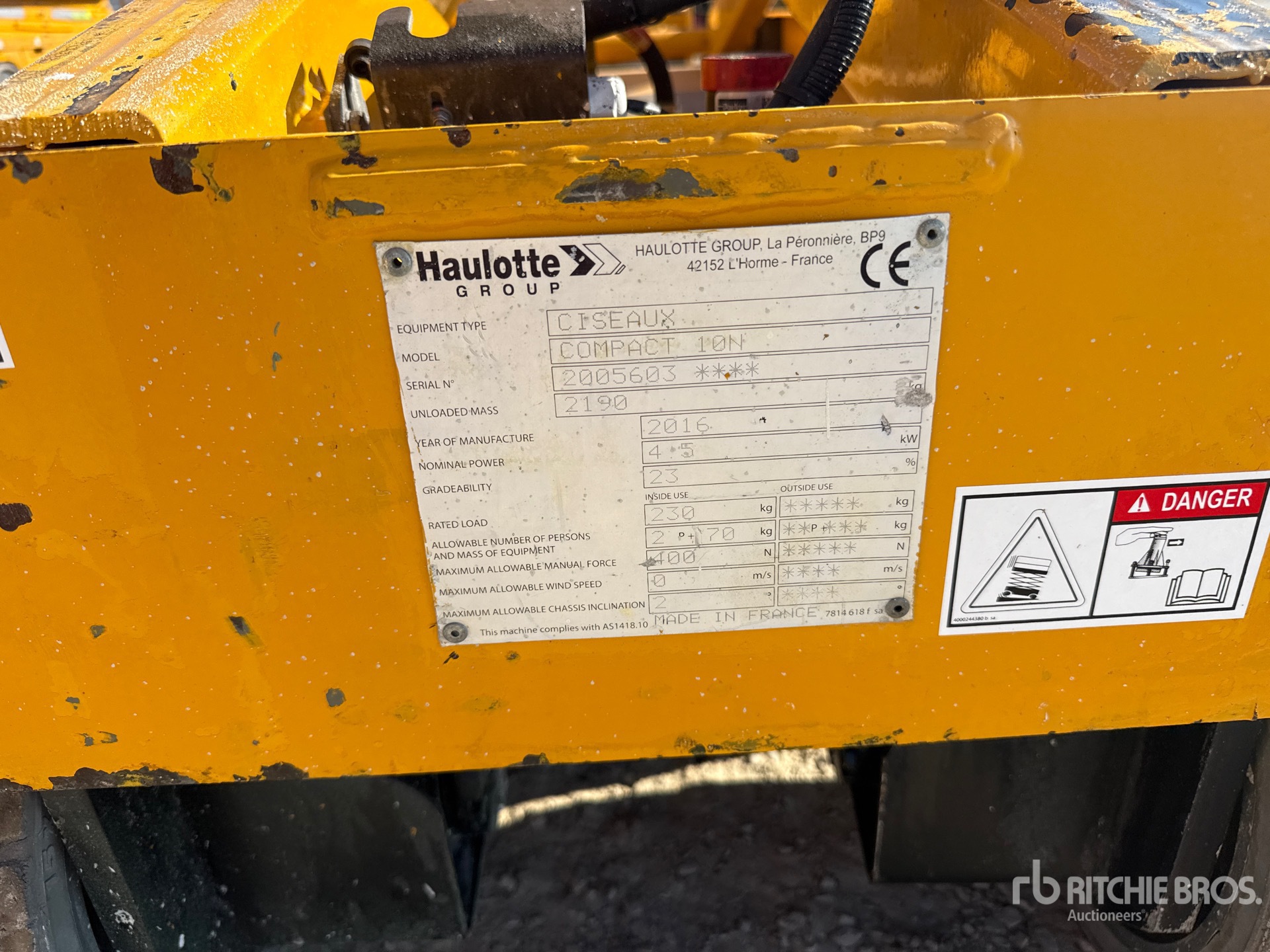 2016 Haulotte COMPACT 10N