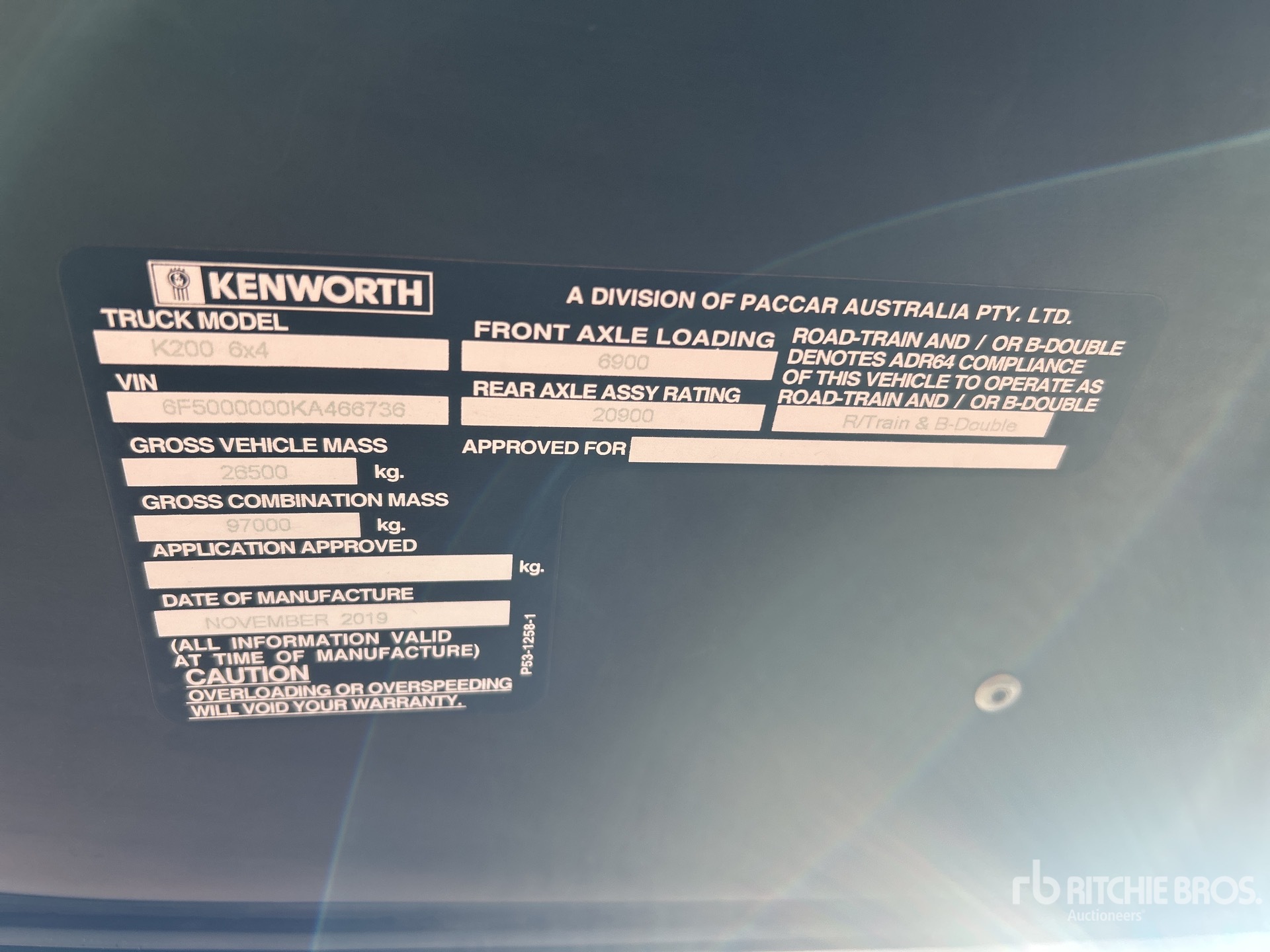 2019 Kenworth K200 AERODYNE