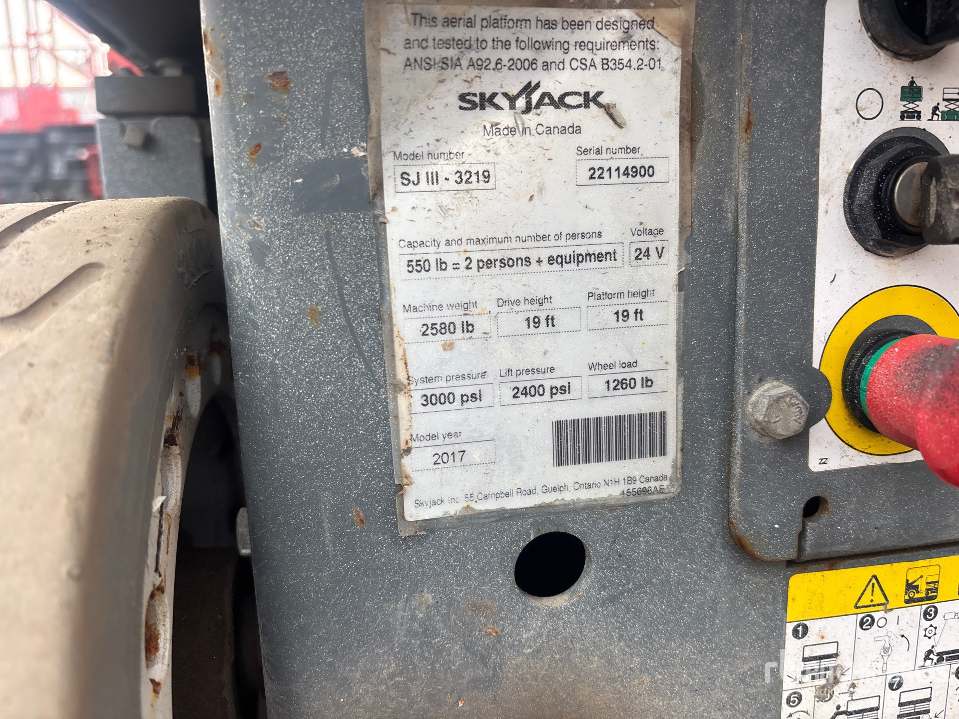 2017 Skyjack SJIII3219