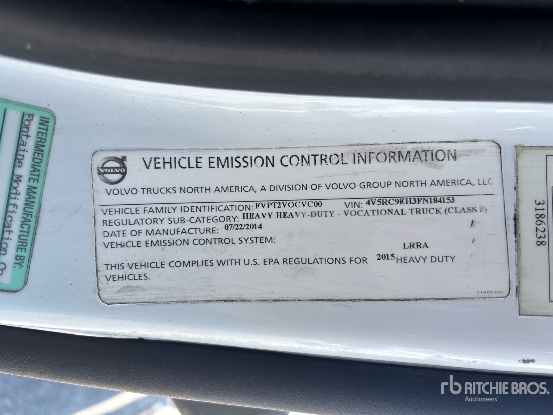 2015 Volvo VAH