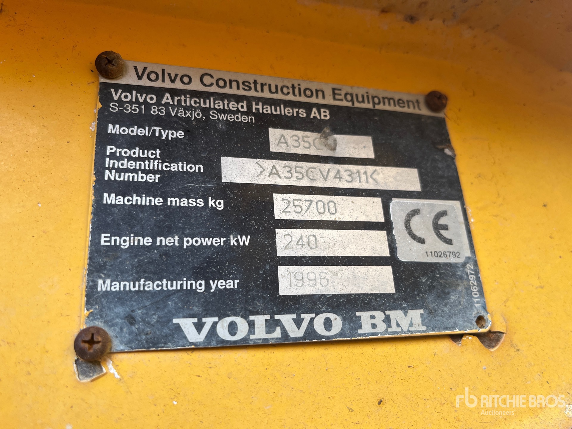 1996 Volvo A35C