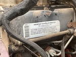 Engine with Emission Certification Label