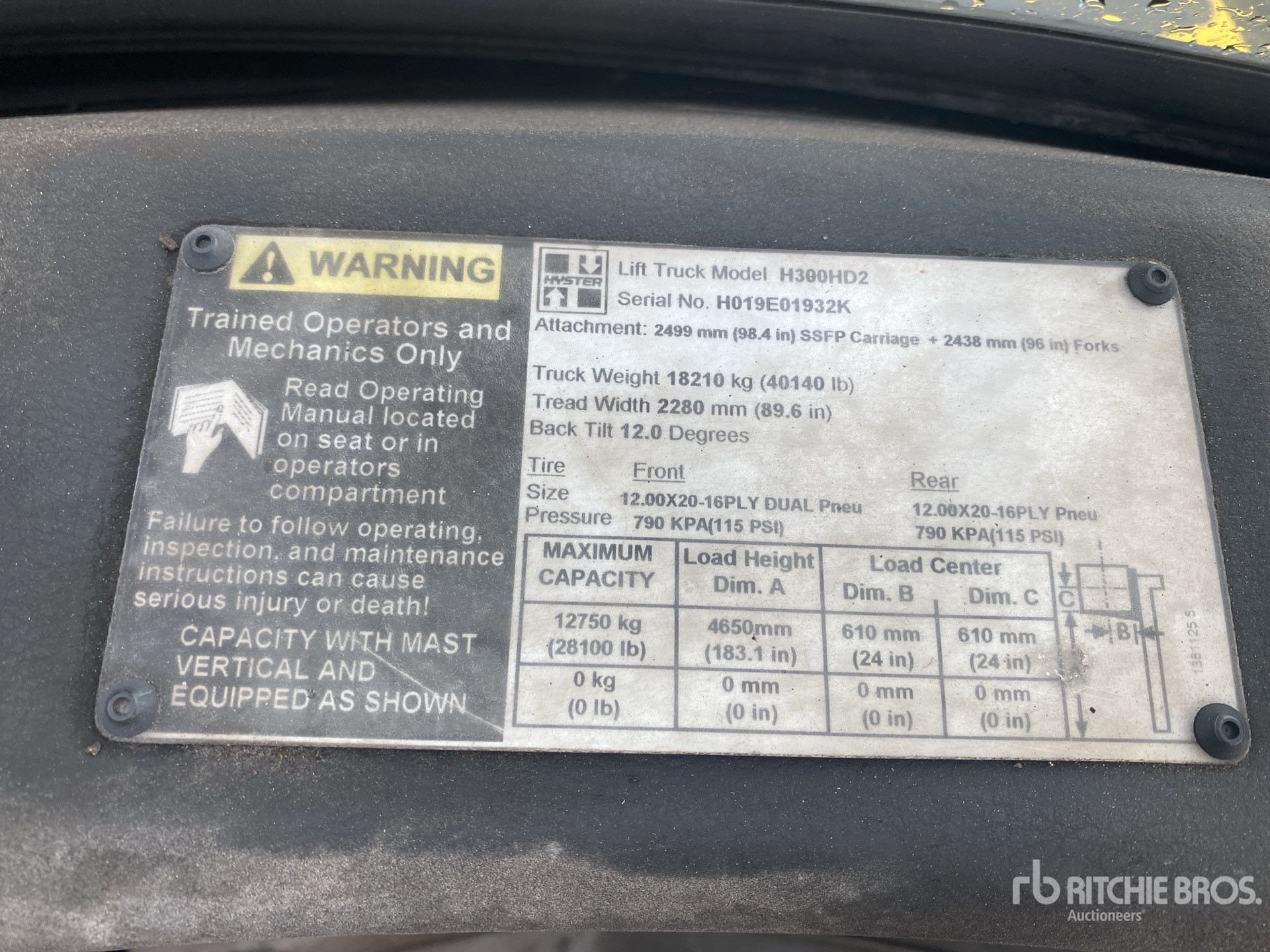 2012 Hyster H300HD2