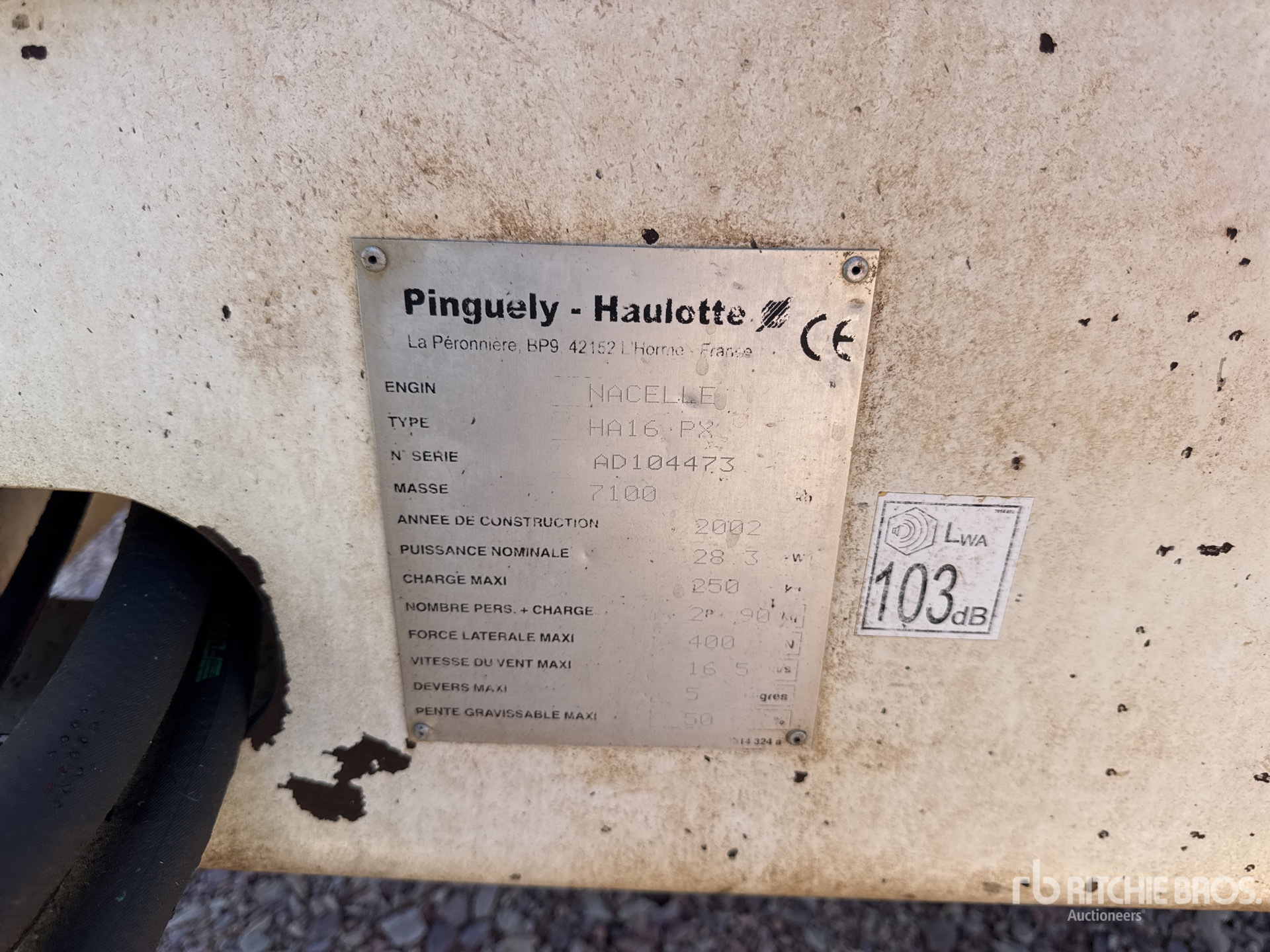 2002 Pinguely HA16PX