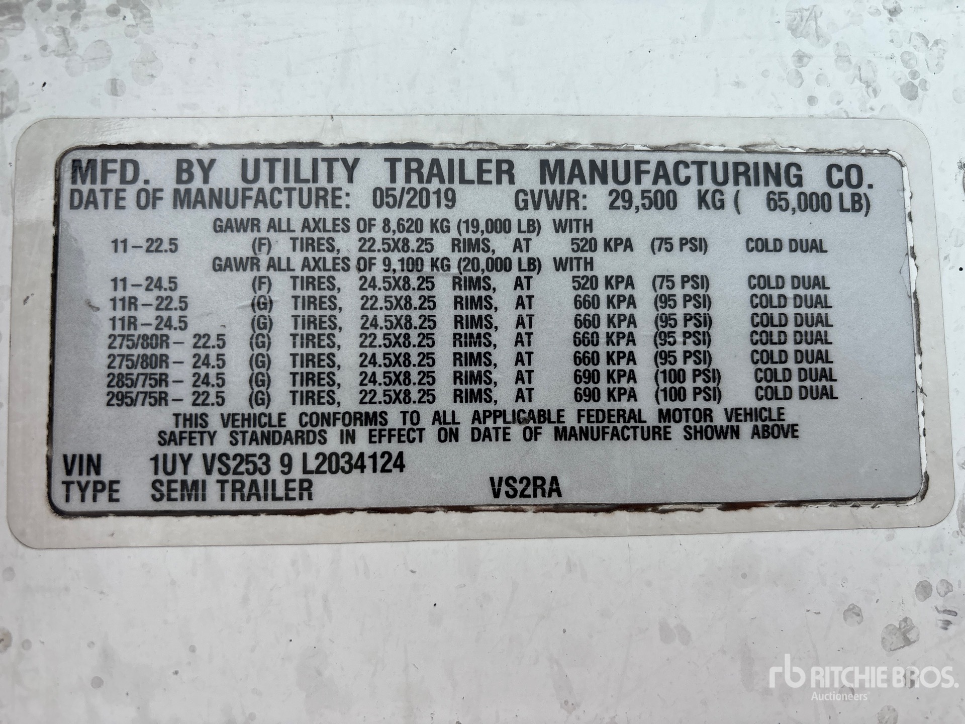 2020 Utility VS2RA