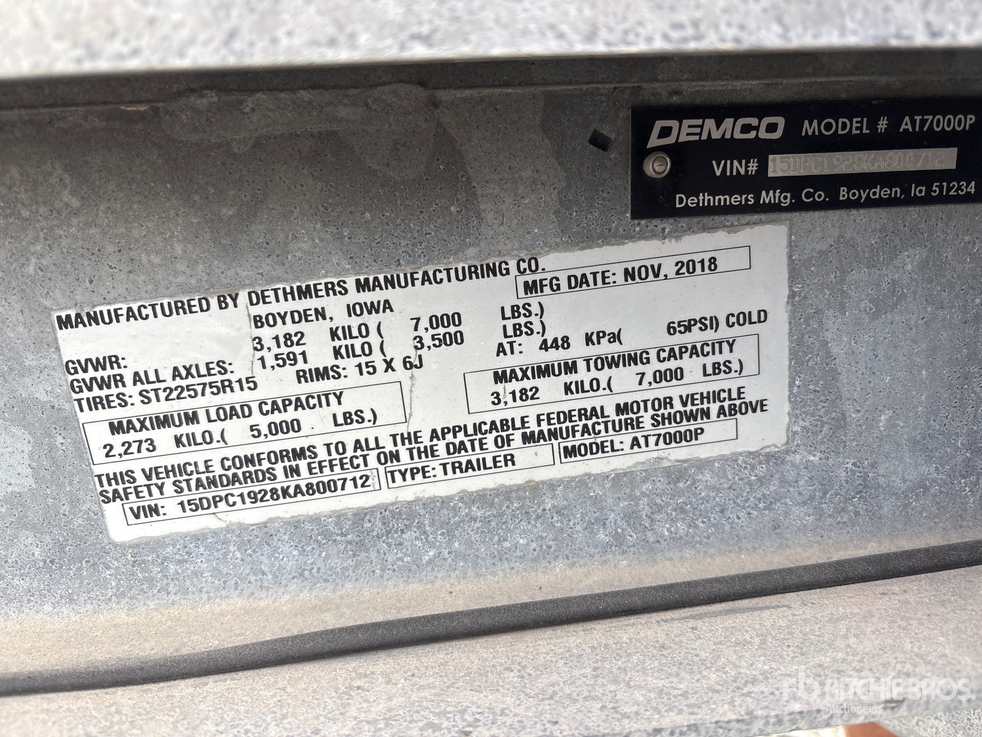 2019 Demco AT7000P