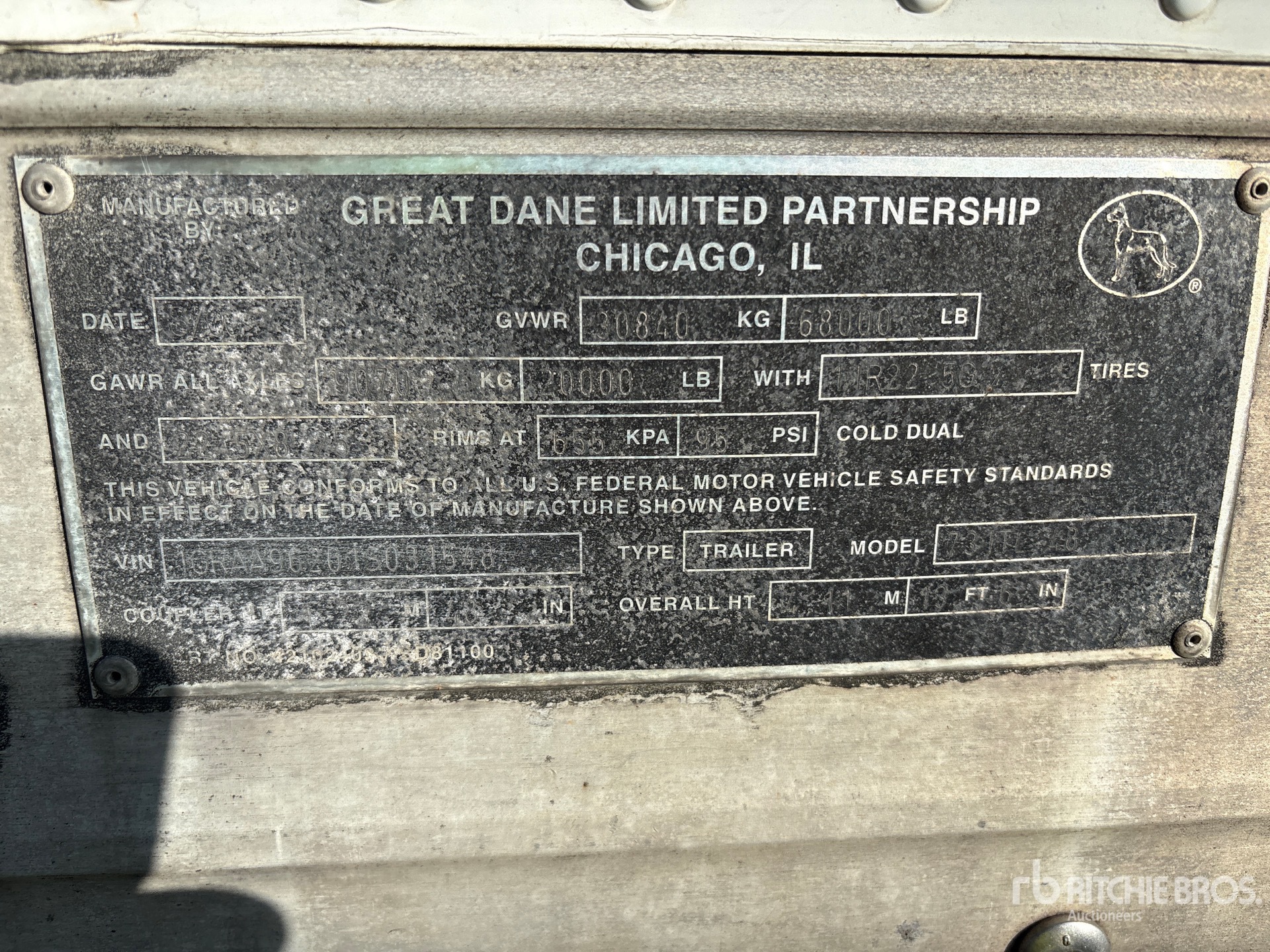 2001 Great Dane 48 FT T/A