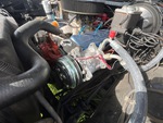 Engine with A/C Compressor