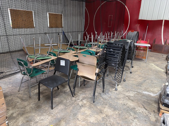 Quantity of Approximately 50 School Desks and Chairs Office Supplies