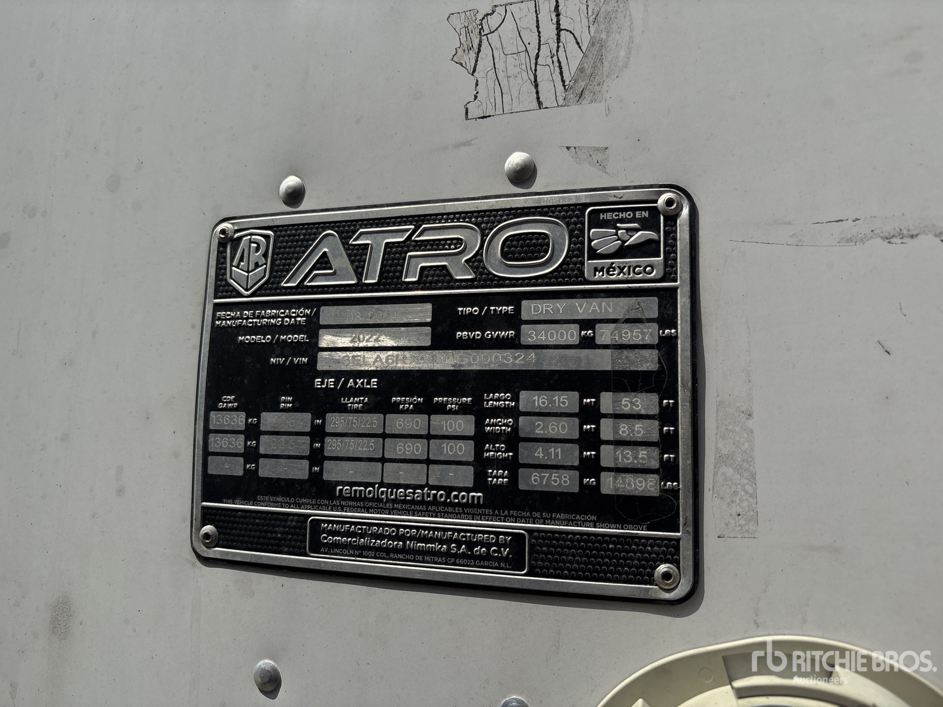 2022 Atro 53 ft x 102 in T/A